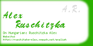 alex ruschitzka business card